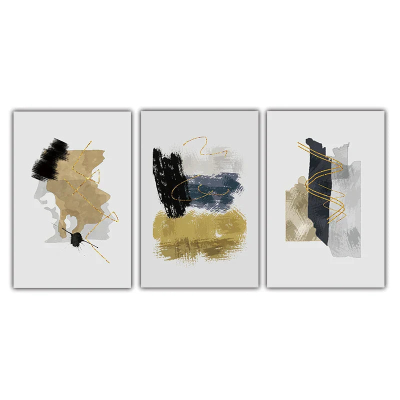 Neutrale Farbe Blau Beige Schwarz Nordisch Abstrakte Wandkunst Feine Kunst Leinwand Drucke Poster Bilder Für Wohnzimmer Schlafzimmer Kunst Dekor | Brehn