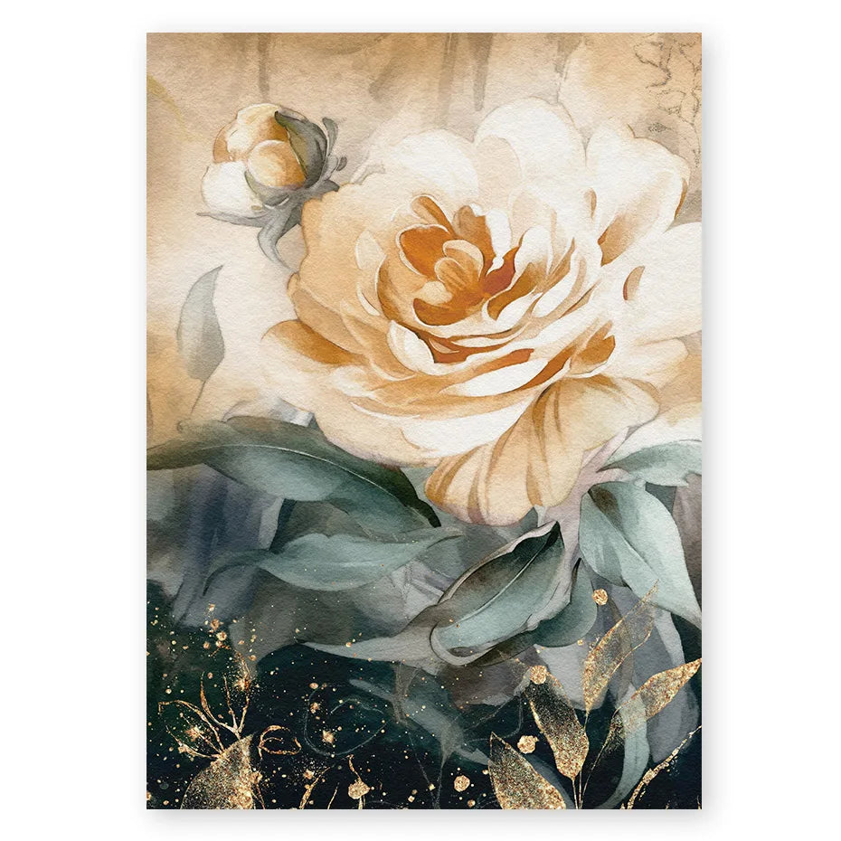 Serene Pastellblüten Florale Abstrakte Wandkunst Feine Kunst Leinwanddrucke Moderne Botanik Bilder Für Wohnzimmer Esszimmer Kunst Dekor | Brehn