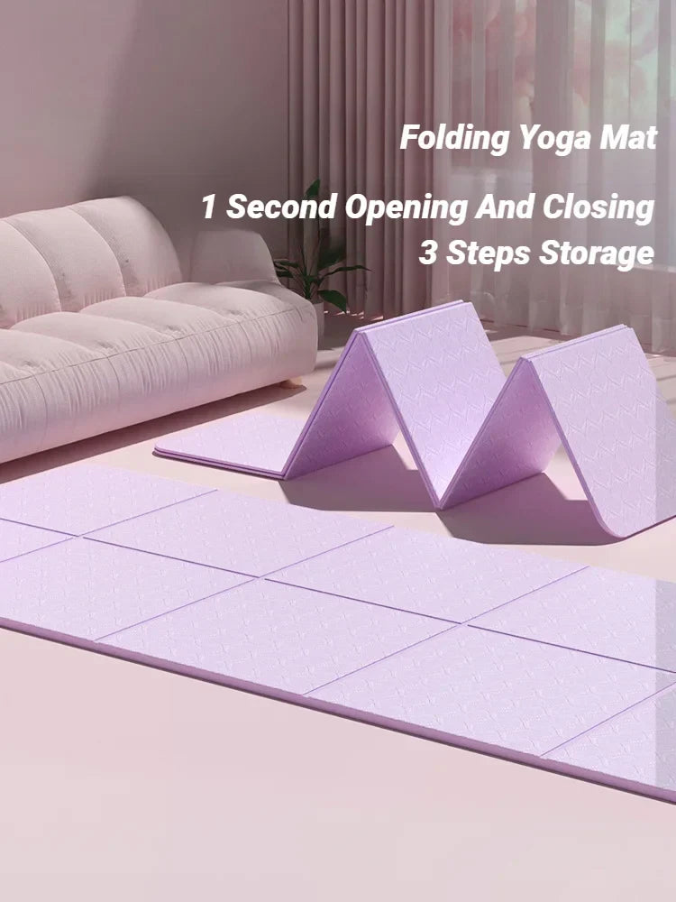 Brehn | YogaMat FlexFold | Faltbar & Lightweight | Doppelseitige Rutschsicherheit | Umweltfreundliches TPE