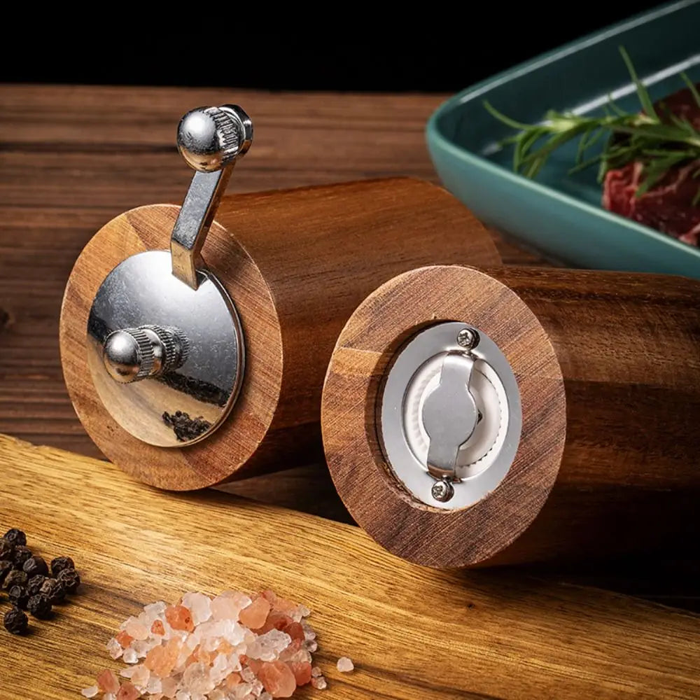 Brehn | Luxuriöses Set aus manuellen Salz- und Pfeffermühlen aus Holz