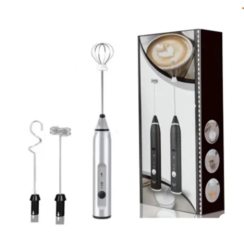 Tragbarer elektrischer USB-Milchaufschäumer, Handkaffeebesen und Mini-Lebensmittelmixer