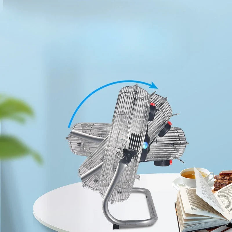 Industrieller Bodenventilator – 8-Gang 130° oszillierender Werkstattlüfter, leiser 45dB Turbo-Motor mit Überhitzungsschutz | Brehn
