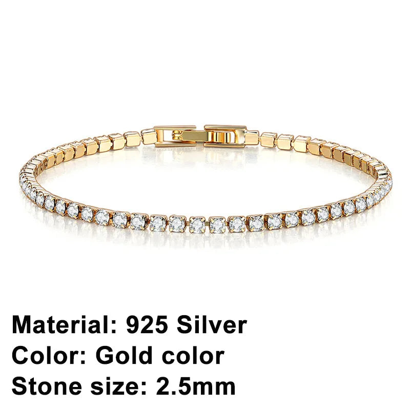 Tennisarmband – Strahlen Sie mit Haltung: Eleganz aus Sterling Silver und Hip-Hop Flair!