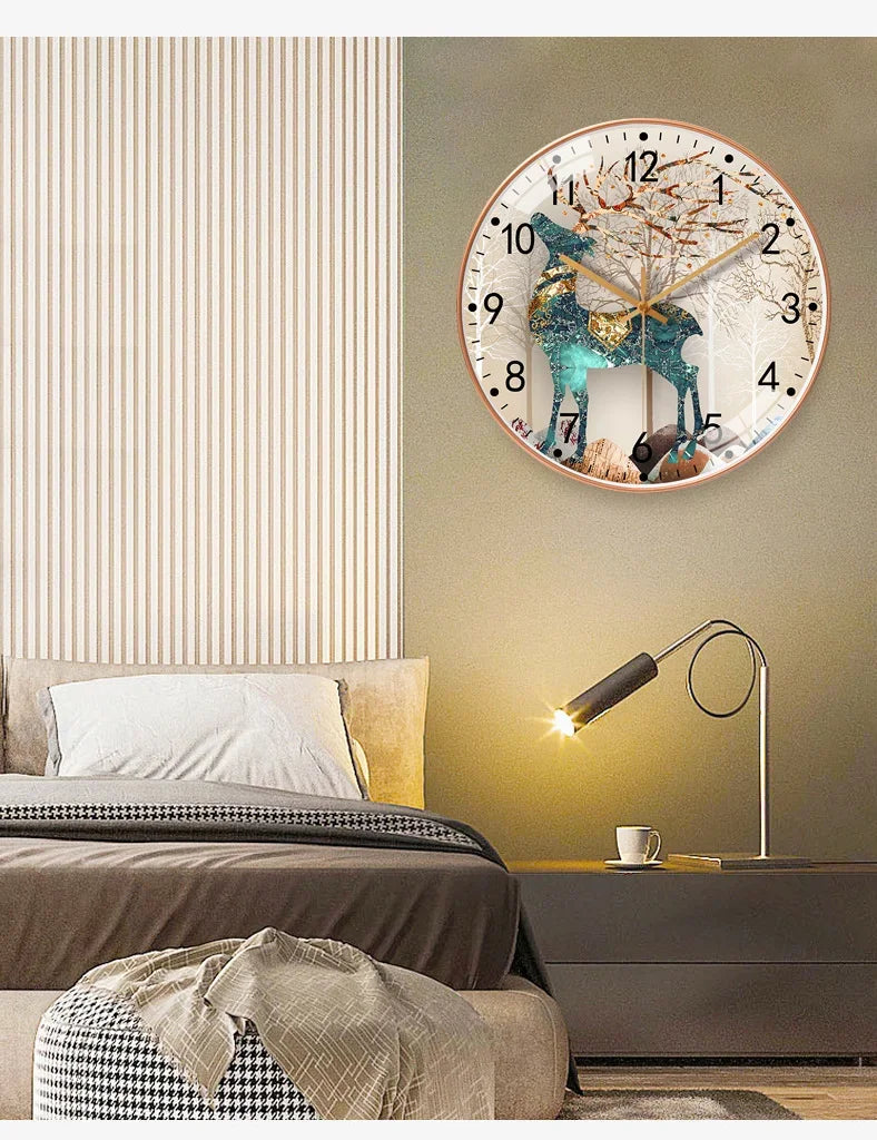 Brehn | Moderne Wanduhr Eleganz im Schlafzimmer
