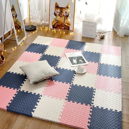 SpeelZacht Baby Spielmatte – 12-teiliges weiches Krabbelmatte für sicheres Spielen und Erkunden | Brehn