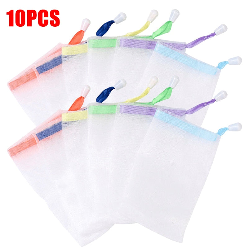 VIvolux | 10Pcs Hängbare Seifenorganisator-Mesh-Tasche