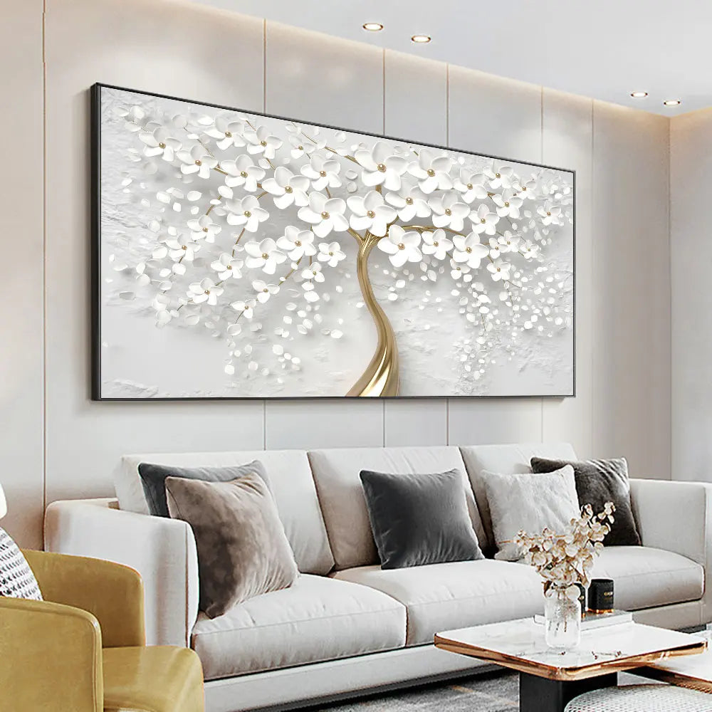 Abstract Floral Big Blossom Petal Tree Wandkunst Feine Kunst Leinwanddrucke Bild Für Wohnzimmer Schlafzimmer Salon Kunst Dekor | Brehn