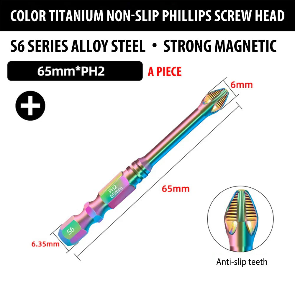 Magnetischer Titan-Schlagschraubenkopf mit rutschfester Oberfläche