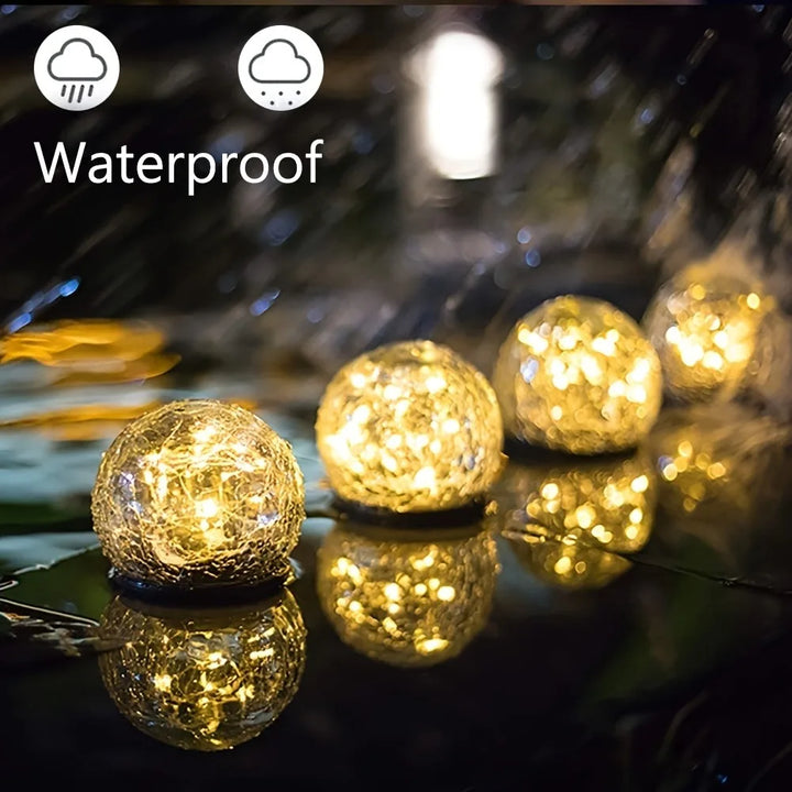 Brehn | Solarbetriebene Glaskugel Magisches Gartenlicht