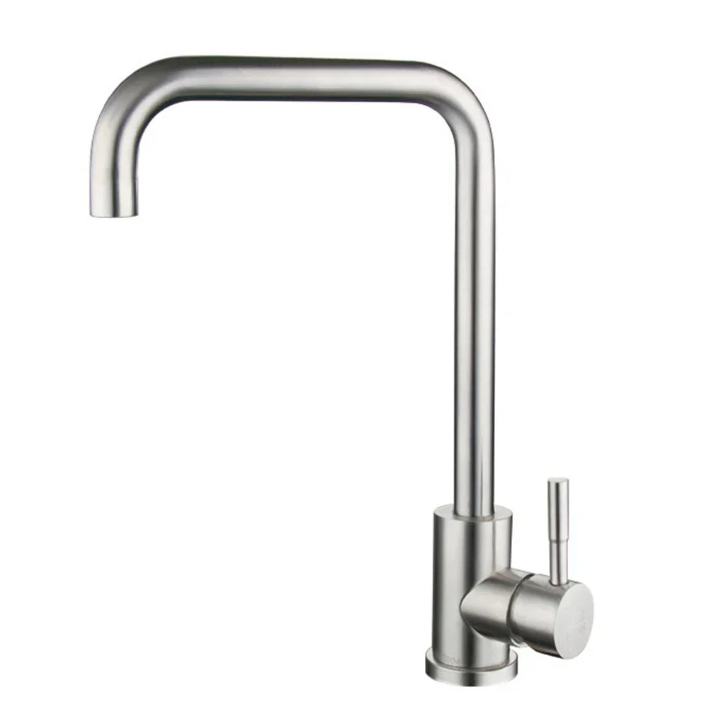 Wasserhahn aus Edelstahl – Hochwertiger, Rostfreier Wasserhahn mit Schwenkbarem Auslauf, Langlebig und Einfach zu Reinigen, Ideal für Moderne Küchen | Brehn