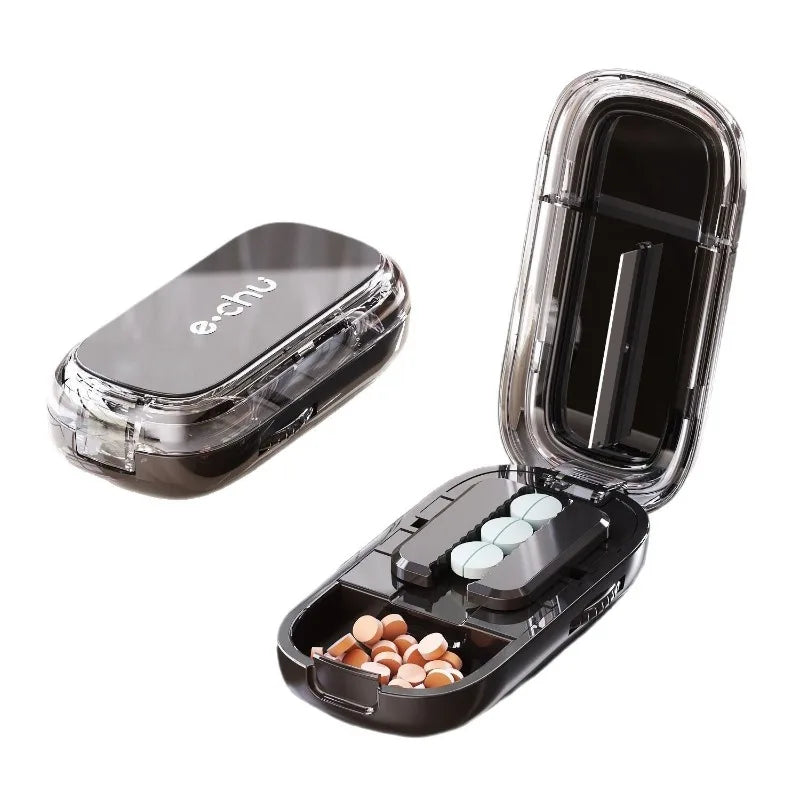 Taschenformat staubdichter Pillenschneider Organizer | Brehn