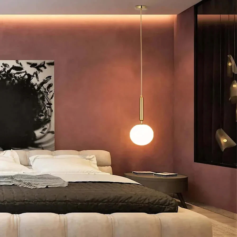 Brehn | Mid-Century Modern Glas Ball Pendelleuchte