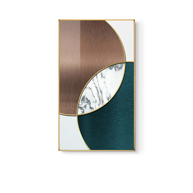Modern abstrakte geometrische Kreise Wandkunst Fine Art Leinwanddrucke Bilder für luxuriösen Wohnbereich Esszimmer Hotel Schlafzimmer Home Office Kunst Dekor | Brehn