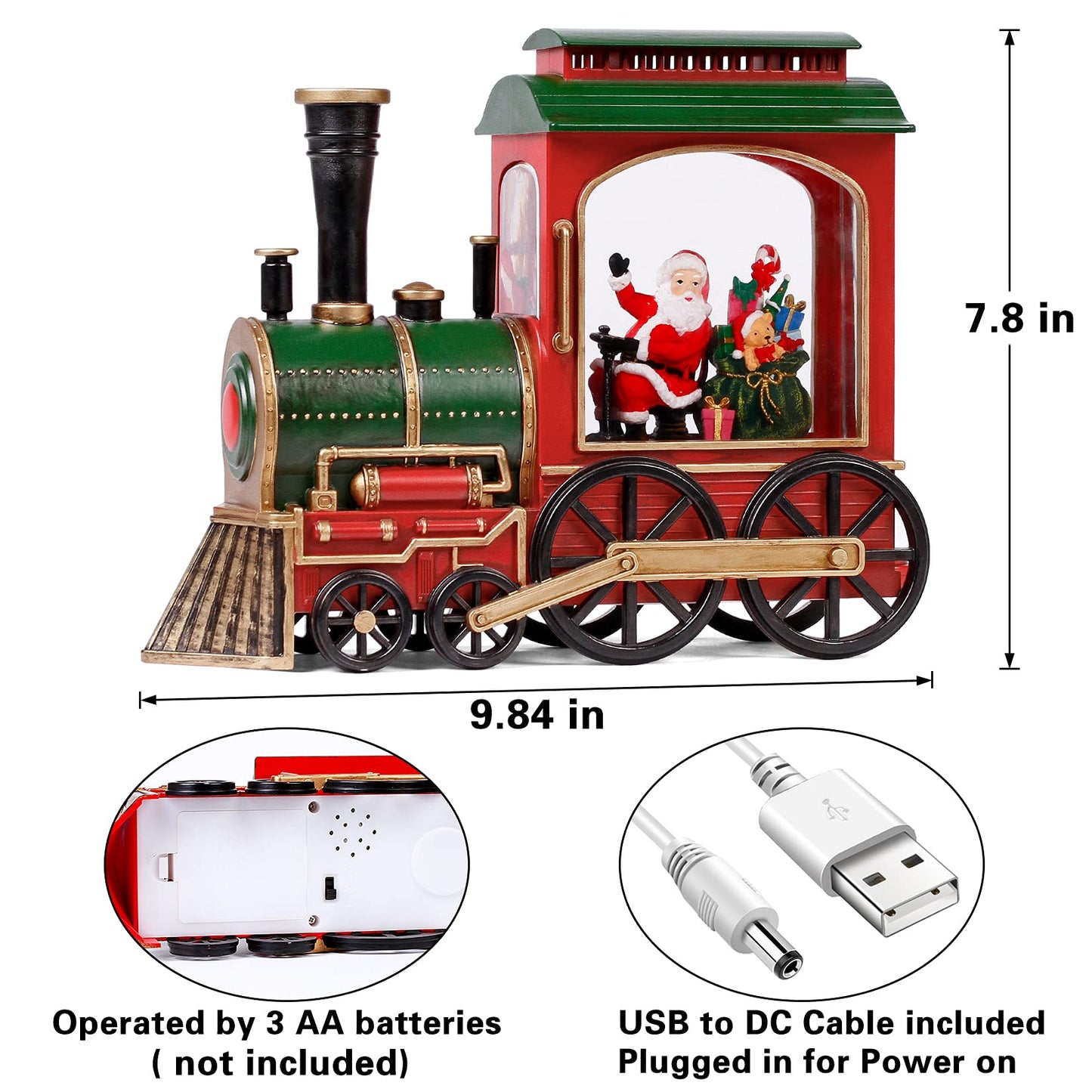 Brehn | Weihnachtsmann Weihnachtszug Spieluhr