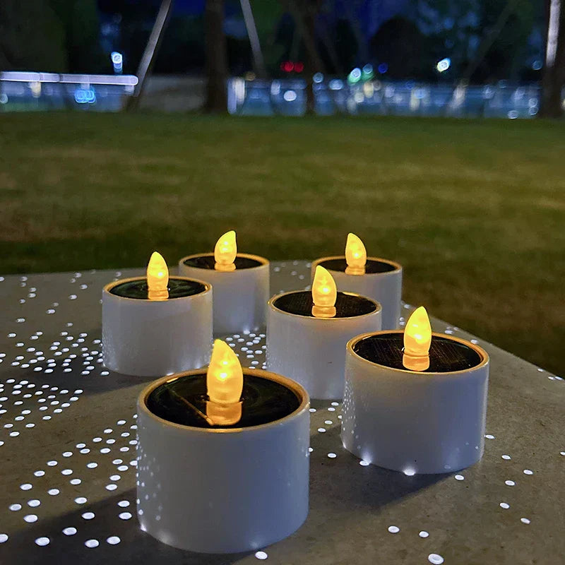 Solarbetriebene LED Kerzen – Flackernde Außenbeleuchtung für Garten und Terrasse | Brehn