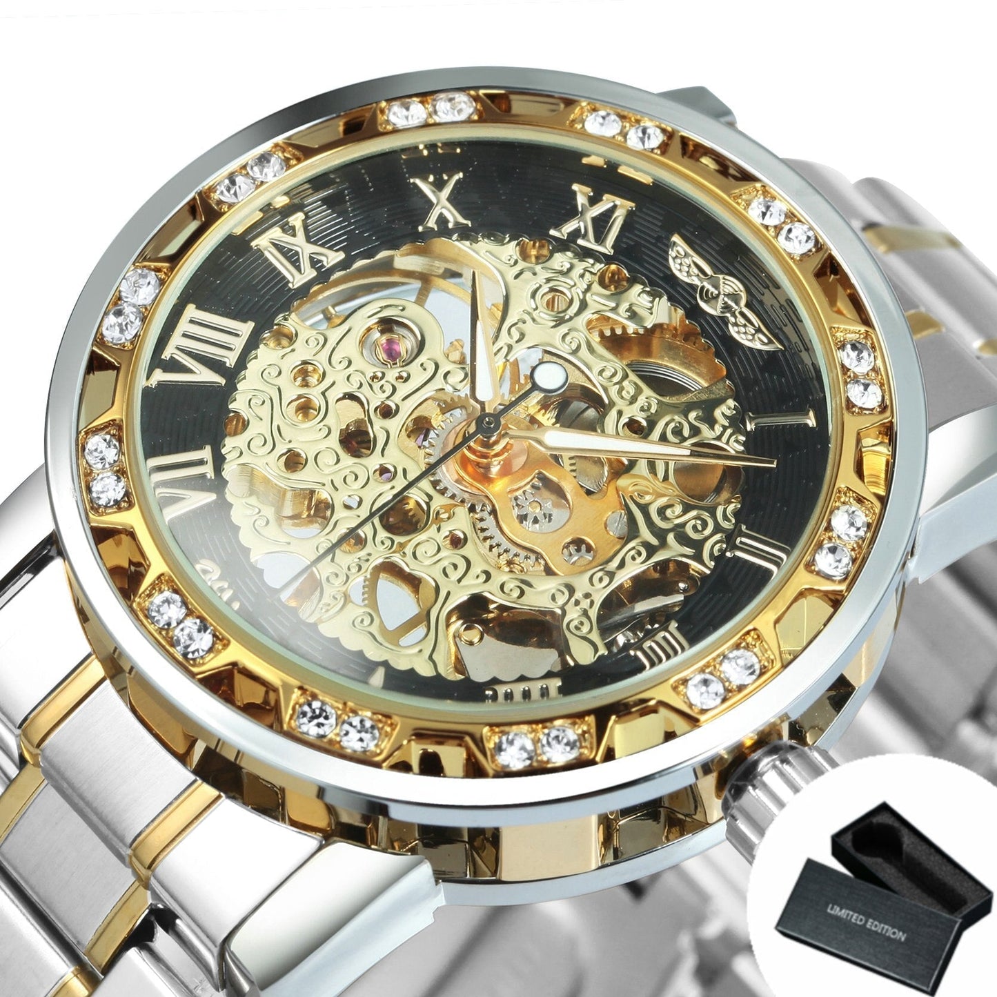 Brehn | Luminescente Mechanische Titan Skeleton Uhr