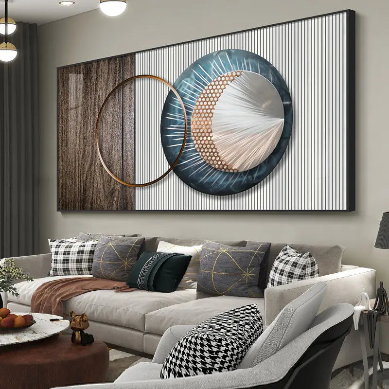 Moderne Ästhetik Abstrakte Sonne & Mond Wandkunst Feine Kunst Leinwanddrucke Bilder für luxuriöses Loft Wohnzimmer Esszimmer Lifestyle Kunst Dekor | Brehn