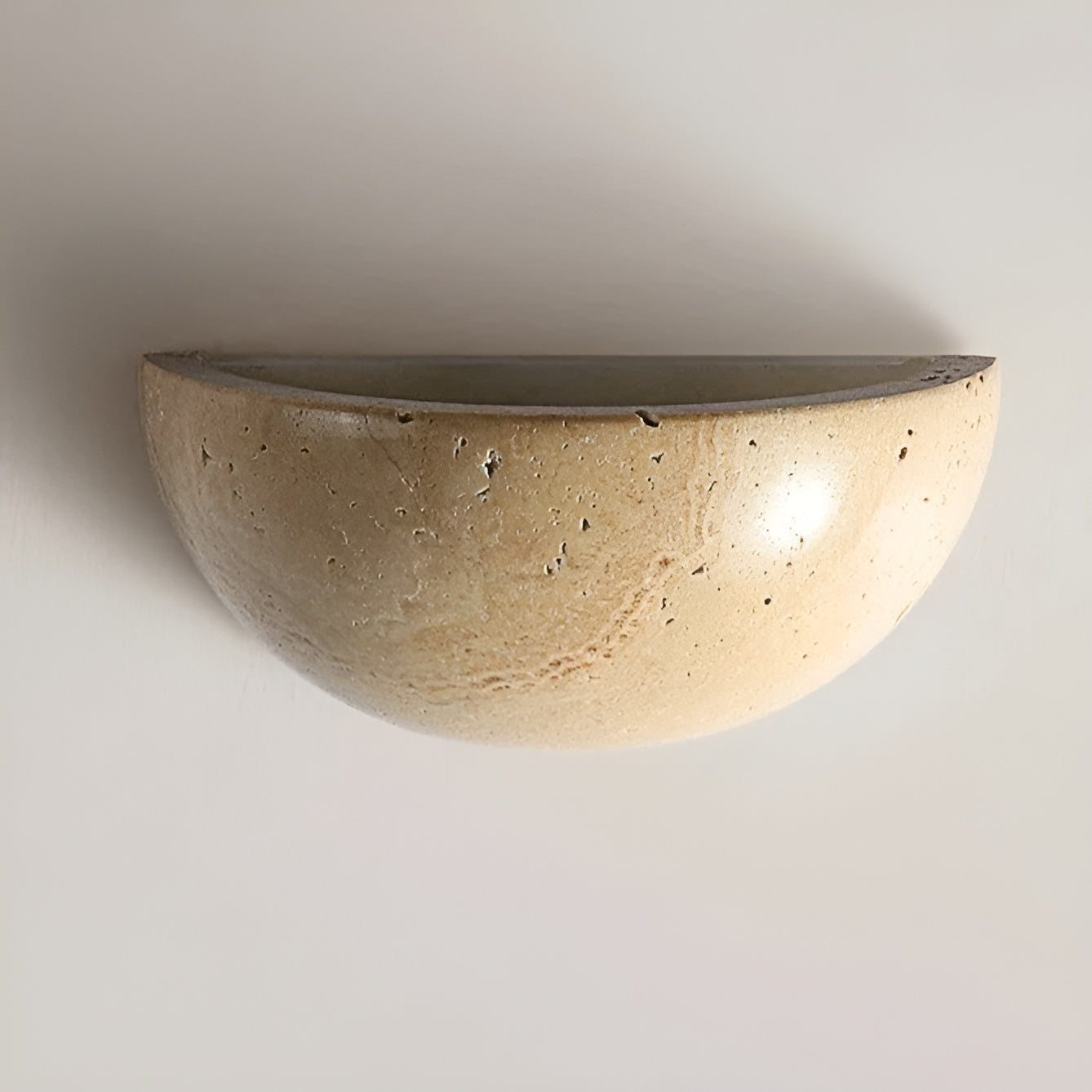 Halb-Runde LED Wabi-Sabi Wandlampe - ZenGlow | Brehn
