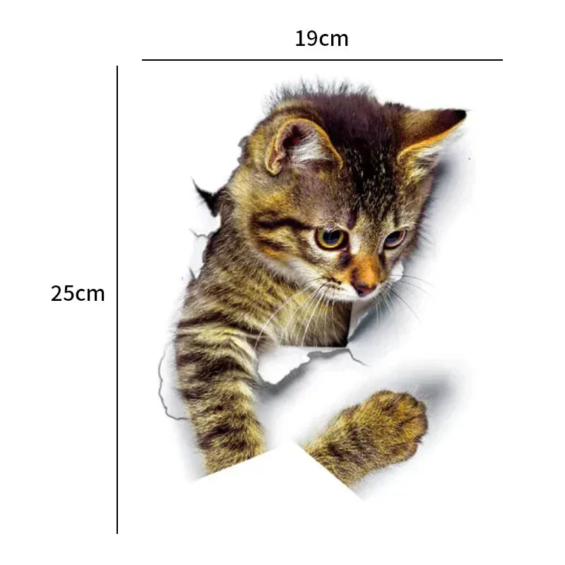3D Toiletten schutz Katze Aufkleber | Brehn