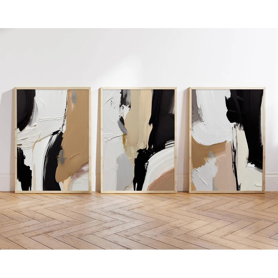 Erdige Konturen Abstrakte Monochrome Fusion Leinwanddruck Wandkunst Bilder Für Modernes Wohnzimmer Schlafzimmer Home Office Dekor | Brehn