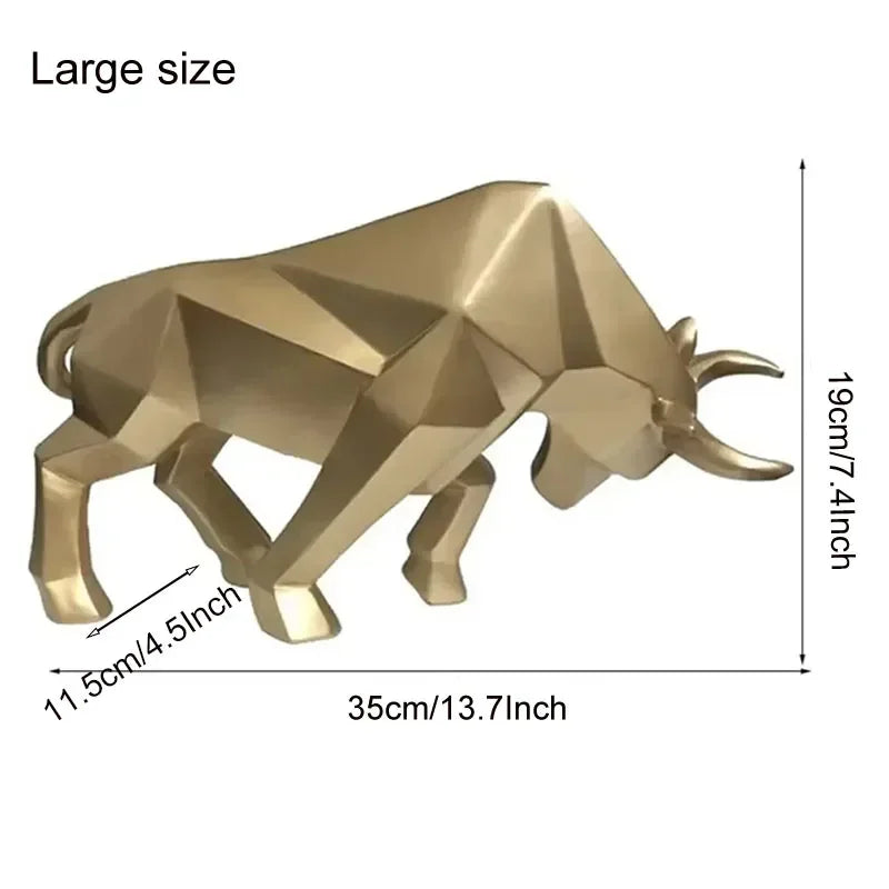 Brehn | ToroArte Stier Skulptur | Nordisches Design | Harzfigur Modern | 35 cm / 26 cm