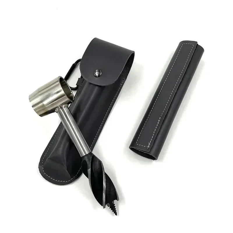 Brehn | Bushcraft Handbohrer FerroDrill | Outdoor Überlebenswerkzeug | Robustes Kohlenstoffstahl | 16,5 cm