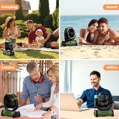 Camping Ventilator mit 20.000mAh Akku, LED Licht & Fernbedienung – AirMate | Brehn