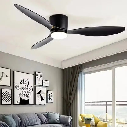 42/52 Zoll Deckenventilatoren mit LED-Lichtern - 3 Farben, 6 Geschwindigkeiten DC-Motor, Fernbedienung, niedrige Boden-Decorative Ventilatoren mit Beleuchtung | Brehn