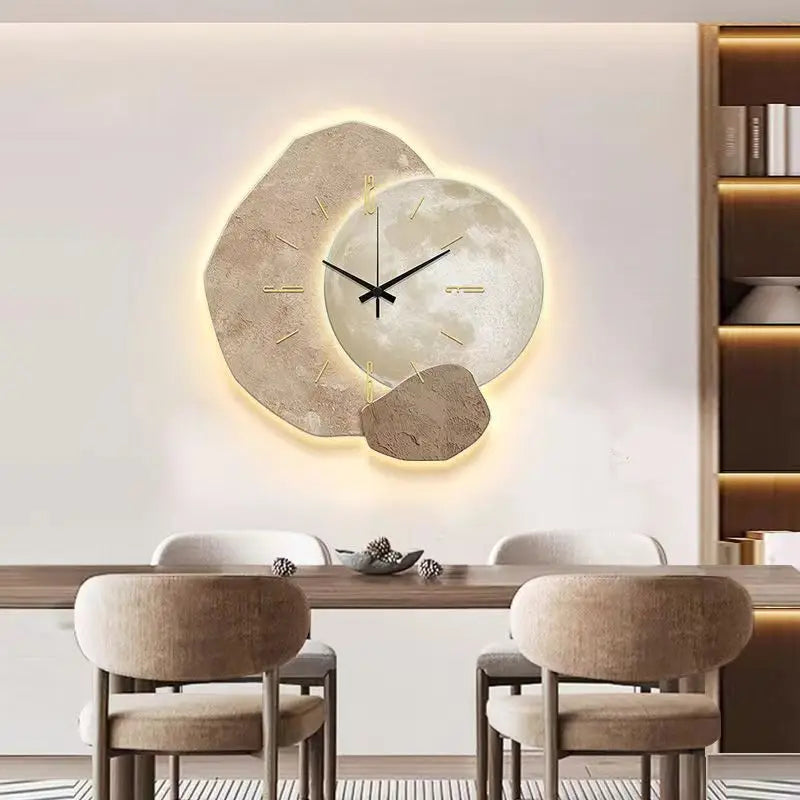 Brehn | Skandinavische Luxuriöse Wanduhr – Modernes Design mit Beleuchtung