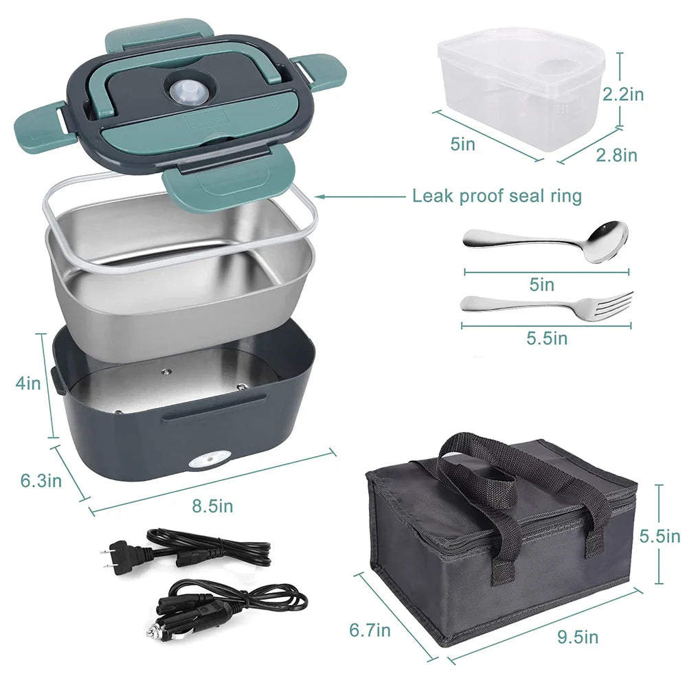 Brehn | 3in1 Elektrischer Heiz Schnell Tragbare Mahlzeitenwärmer Box