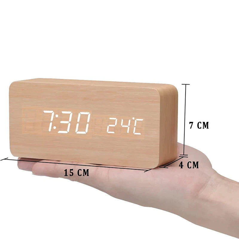 Brehn | Holz LED Smart Wecker für Schlafzimmer