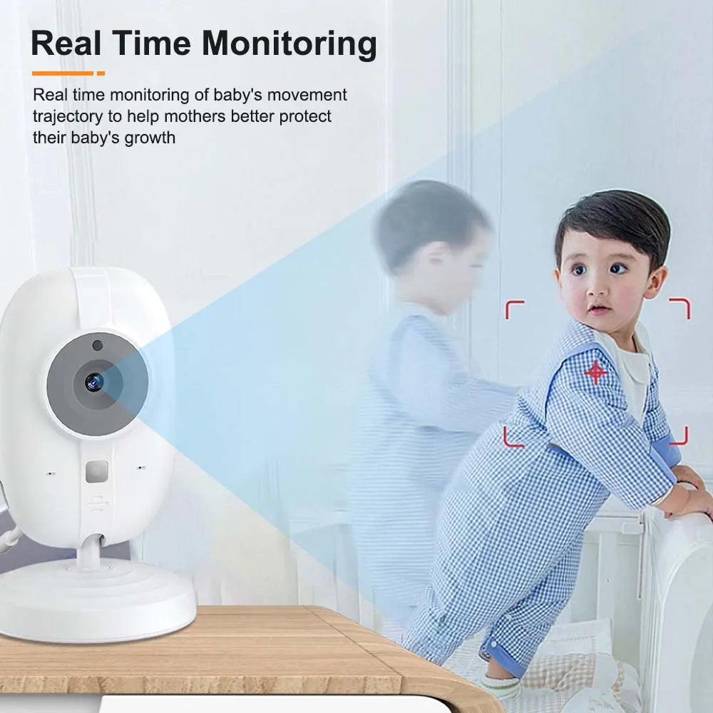 3,5-Zoll-Video-Babyphone mit Nachtsicht, Temperaturanzeige und Zwei-Wege-Audio