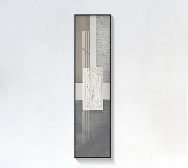 Minimalistische urbane abstrakte Wandkunst Fine Art Leinwanddrucke Hohe vertikale Bilder für Eingangsfoyer Wohnzimmer Heim Büro Dekor | Brehn