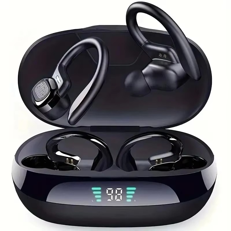 SP16 True Wireless Ohrhörer mit Ohrbügeln, wasserdichte Sportkopfhörer mit Mikrofon und HiFi-Stereo-Sound