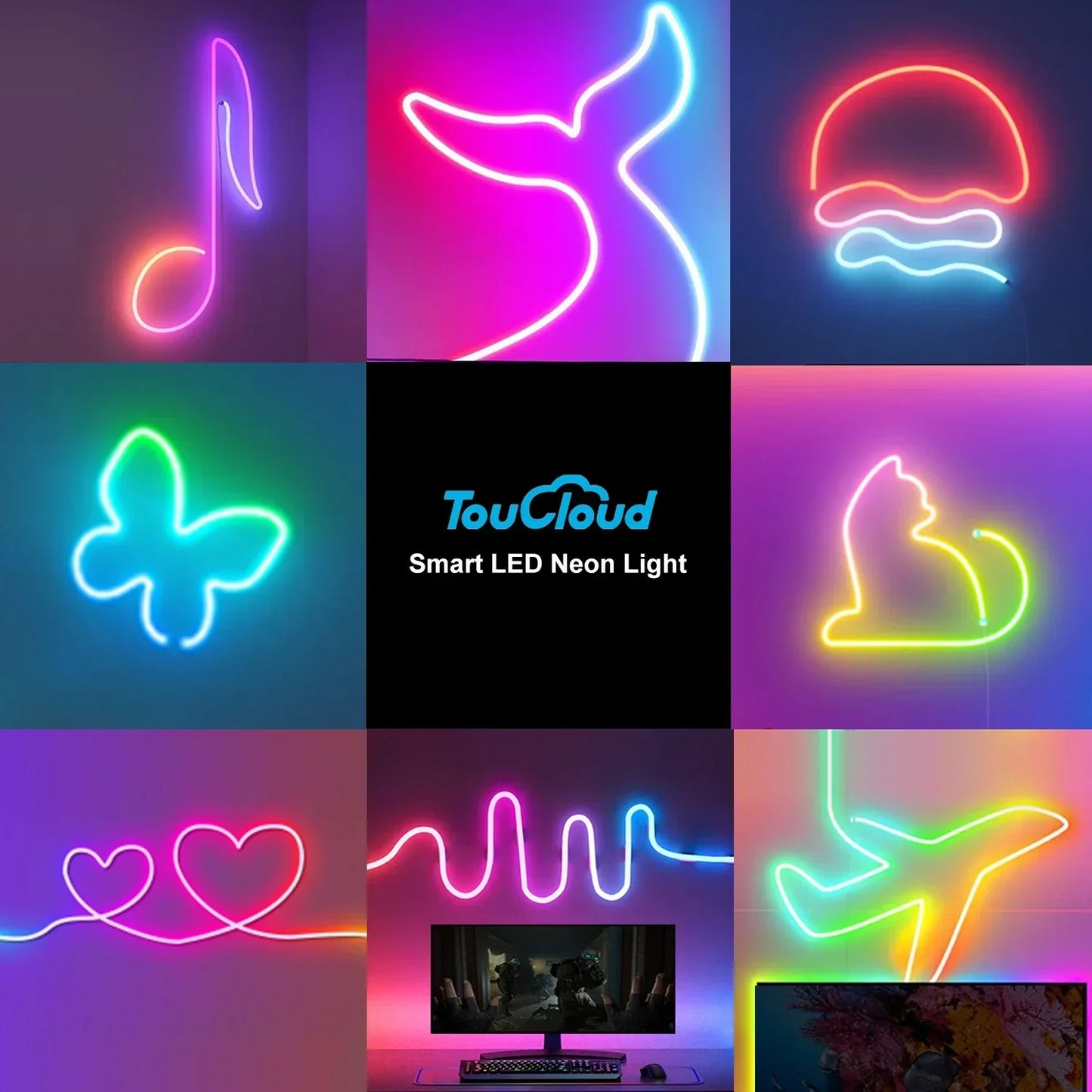 LED RGB-Band - Neon-Ambiente - Musik-Synchronisation - USB - TV- und Schlafzimmerdekoration | Brehn