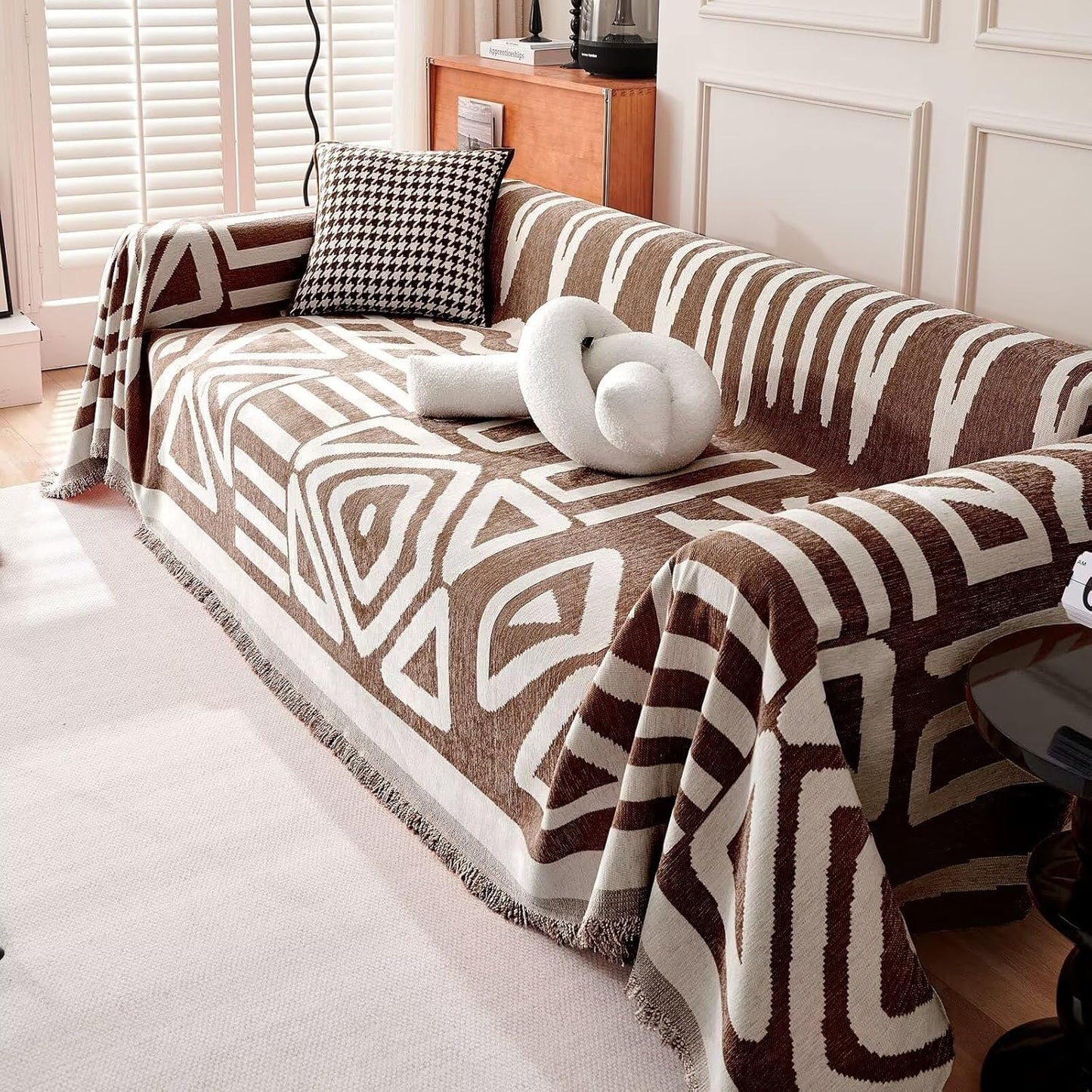 Geometrischer Boho-Stil Sofaüberzug - Modern, Stilvoll & Strapazierfähig Sofa Schutz | Brehn