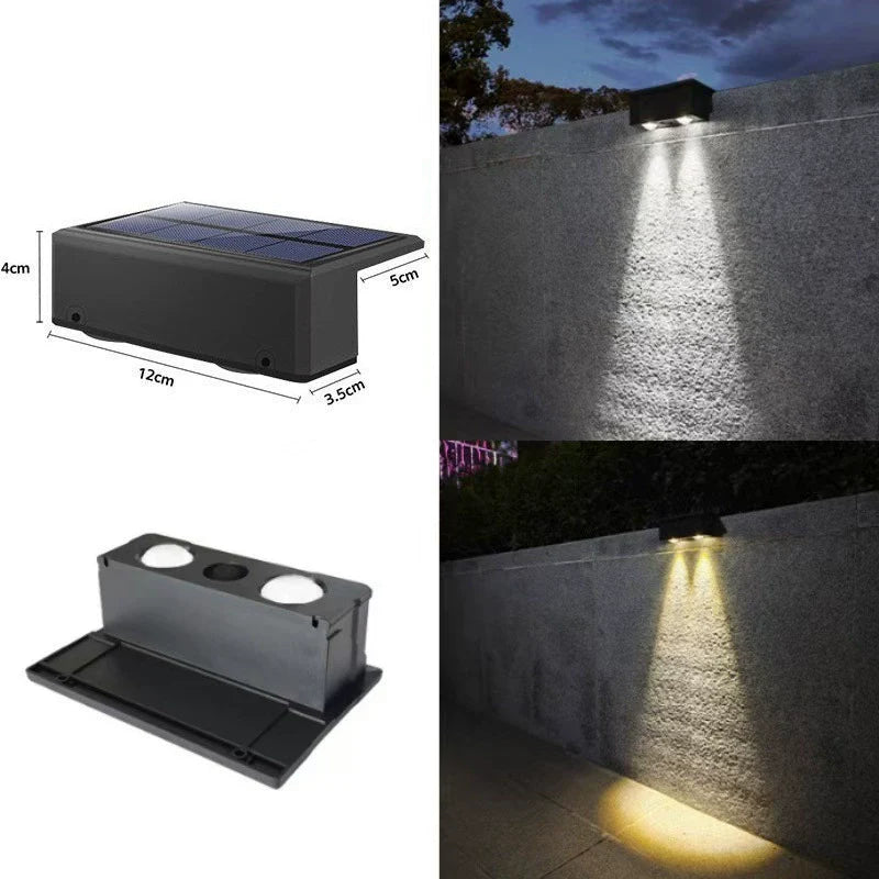 Wasserdichter Solar-LED-Wandstrahler