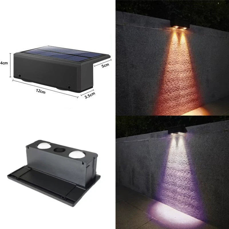 Wasserdichter Solar-LED-Wandstrahler