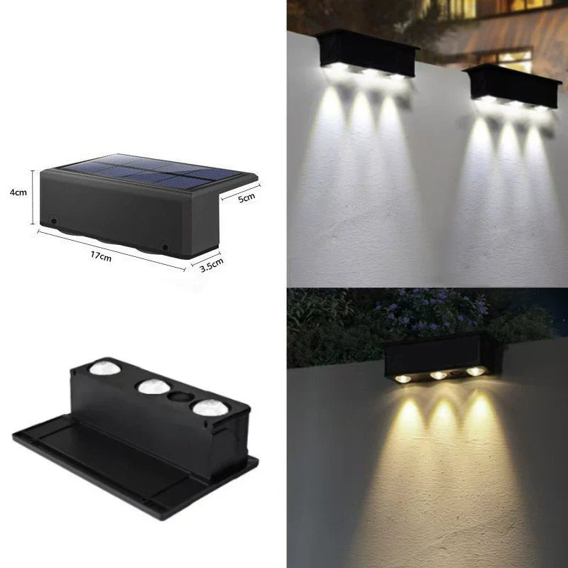 Wasserdichter Solar-LED-Wandstrahler