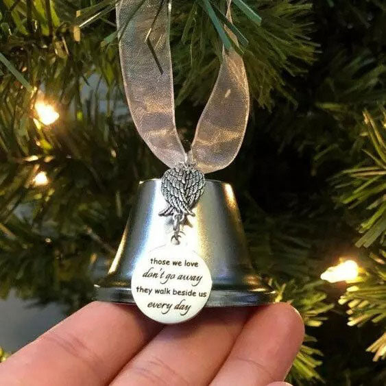 Brehn | 🎄Weihnachtsbaum-Memorial-Ornamente Engel Flügel Glocken Anhänger Hänge-Dekoration