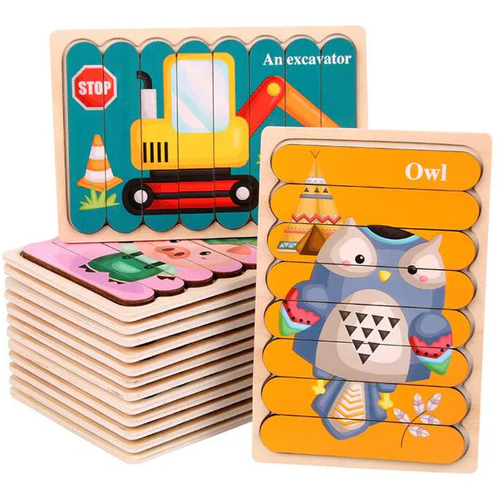 Brehn | Holzpuzzle Herausforderung - Spaß Puzzle Spiel für Kinder