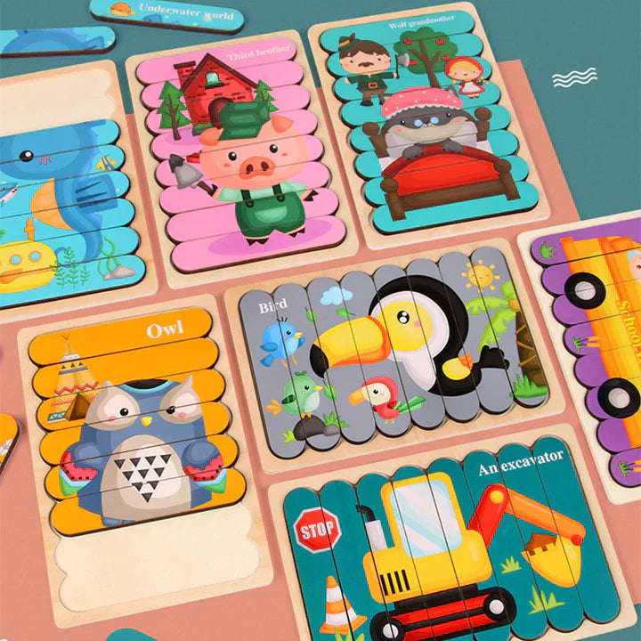 Brehn | Holzpuzzle Herausforderung - Spaß Puzzle Spiel für Kinder