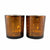Teelichthalter aus Glas (2 Stk.) Kupfer / schwarz von SIA Home Fashion | Brehn