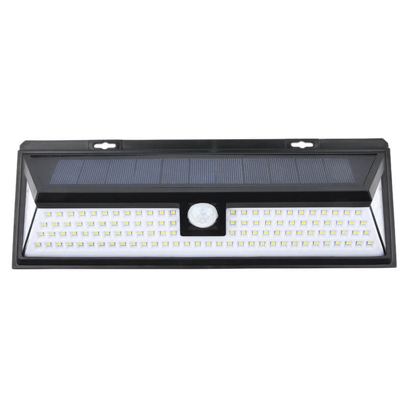 Moderne schwarze rechteckige menschliche Sensor Solar wasserdichte Außen Garten LED Wandlampe | Brehn