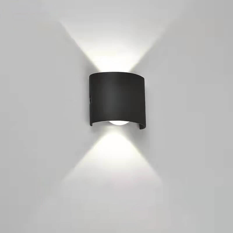 Moderne Outdoor Bogenauf- und Abwärtsstrahler LED Außen wasserdichte Wandleuchte | Brehn