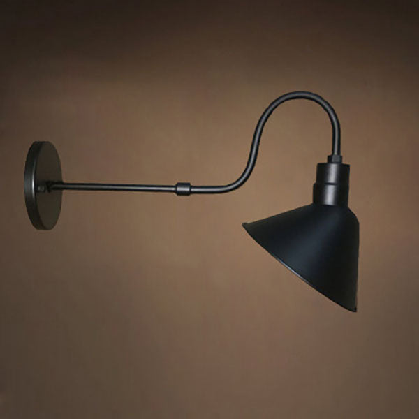 Traditionelle Vintage Horn Eisen 1-Licht Außen Wandlaterne Lampe für Eingangsbereich | Brehn