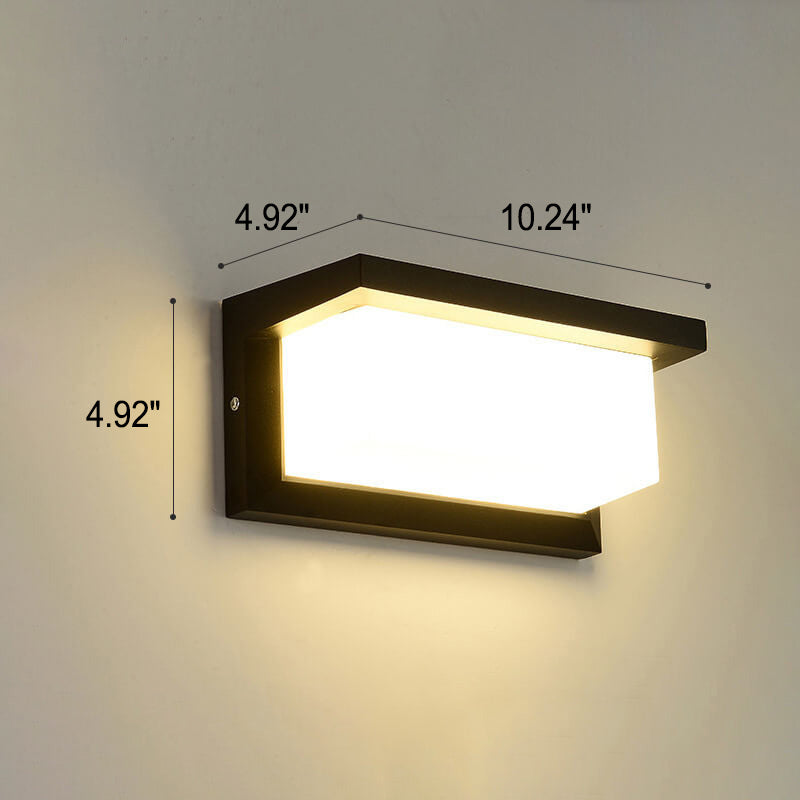 Moderne kreative Geometrie Aluminium Außen wasserdichte LED Wandleuchte Lampe | Brehn
