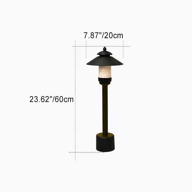 Modern minimalist Regenschirm wasserdicht Aluminium Marmor LED Außenleuchte für Garten | Brehn