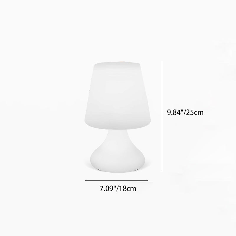 Moderne Minimalistische PE Becherform USB LED Tischlampe Nachtlicht für Außenpatio | Brehn