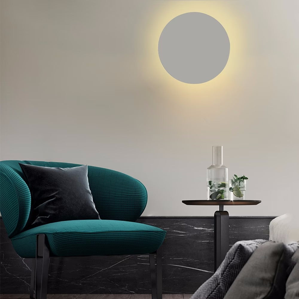 Brehn | GlowOrb Minimalistische Runde LED Wandleuchte | Farbvielfalt | Dimmbares Licht